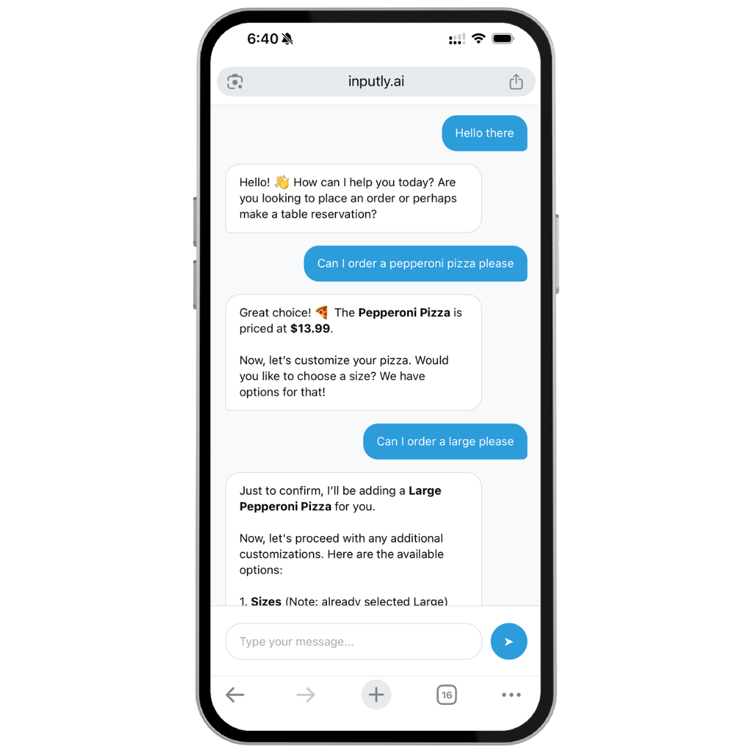 Web Chat Interface
